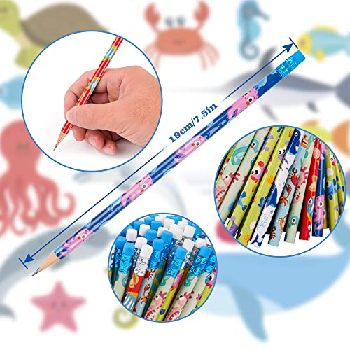 Kolewo4ever 200 lápices con tema marino para niños miniatura 3