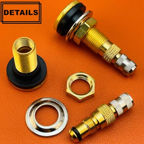 Image of TR618A Tubeless Air Liquid Tractor Valve Stems for Tubeless Tires, Industrial, Agricultural Wheels, Clamp-in Tire Valve Stem (TR618A-5pcs)
