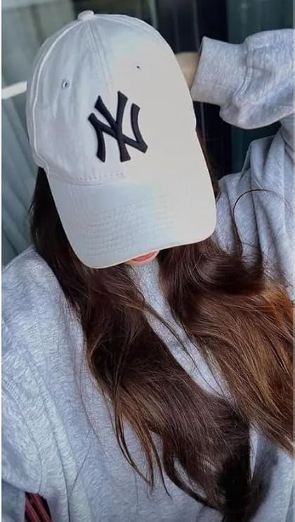 Image of SELLORIA Brand A Unisex N-Y Baseball Cap Comfortable Adjustable Cap with Stylish Sports caps for Men, Summer Sports Cricket Gym Dance Cotton Free Size Fashion Baseball Cap Pack 2 Multicolour