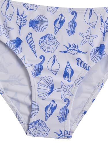 Image of COZYEASE Girls' 2 Piece Ditsy Floral Print Knot Front Ruched Triangle Bikini Swimsuit
