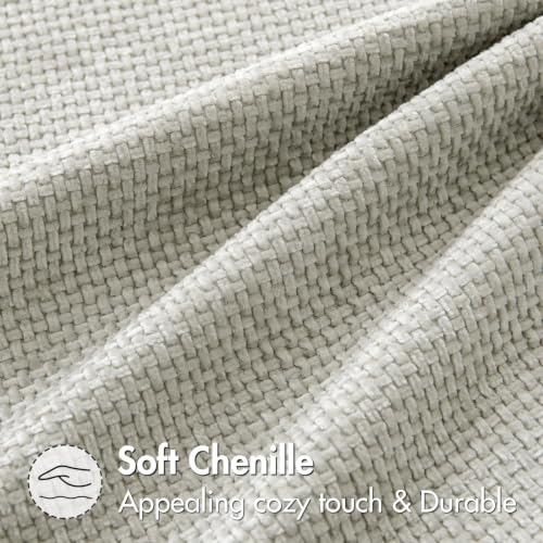 Image of MIULEE Dercorative Lumbar Throw Pillow Covers 12x20 Inch Grey-White 2 Pack