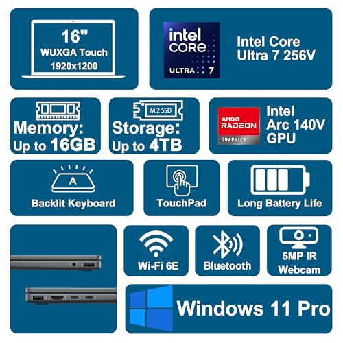 Image of HP OmniBook X Flip 2-in-1 Laptop 16 inch WUXGA IPS Touch (400nits) Intel 8-core Ultra 7 256V (Up to 47 Tops) 16GB DDR5 4TB SSD for Creator Designer Professional Business Win11Pro ICP Hub