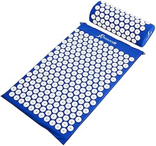 ProSource Acupressure Mat and Pillow Set for Back/Neck Pain Relief and Muscle Relaxation