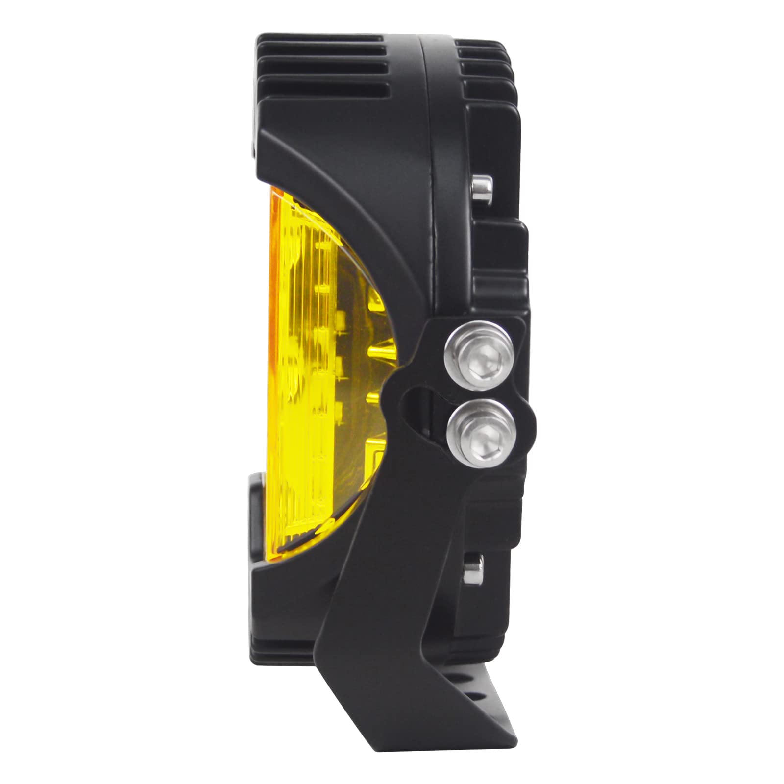 PICAA Lot De 2 Phares De Travail LED 7 Pouces 75W 3000K Jaune - Feux Offroad 12V 24V Pour Tracteur, Voiture, Camion, 4x4