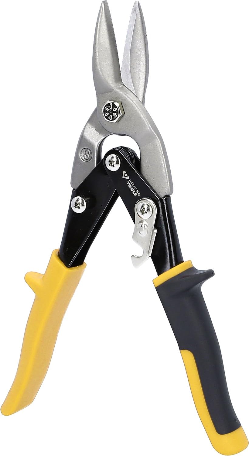 BRILLIANT TOOLS BT067202 Tijera articulada para chapa, corte recto [Powered by KS TOOLS]