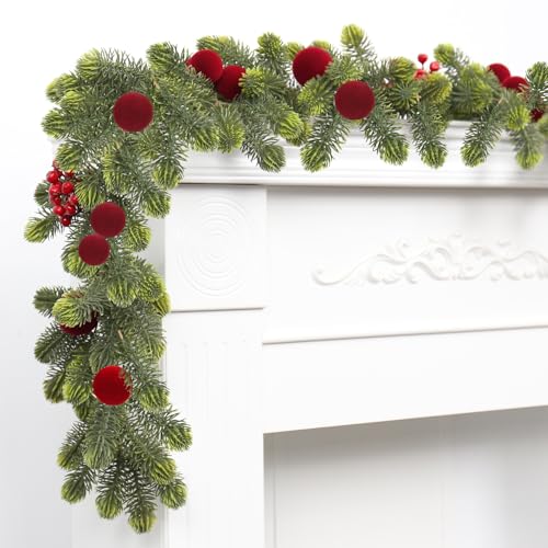 6FT Christmas Garland for Indoor Outdoor Table Fireplace Xmas Decorations - image 2