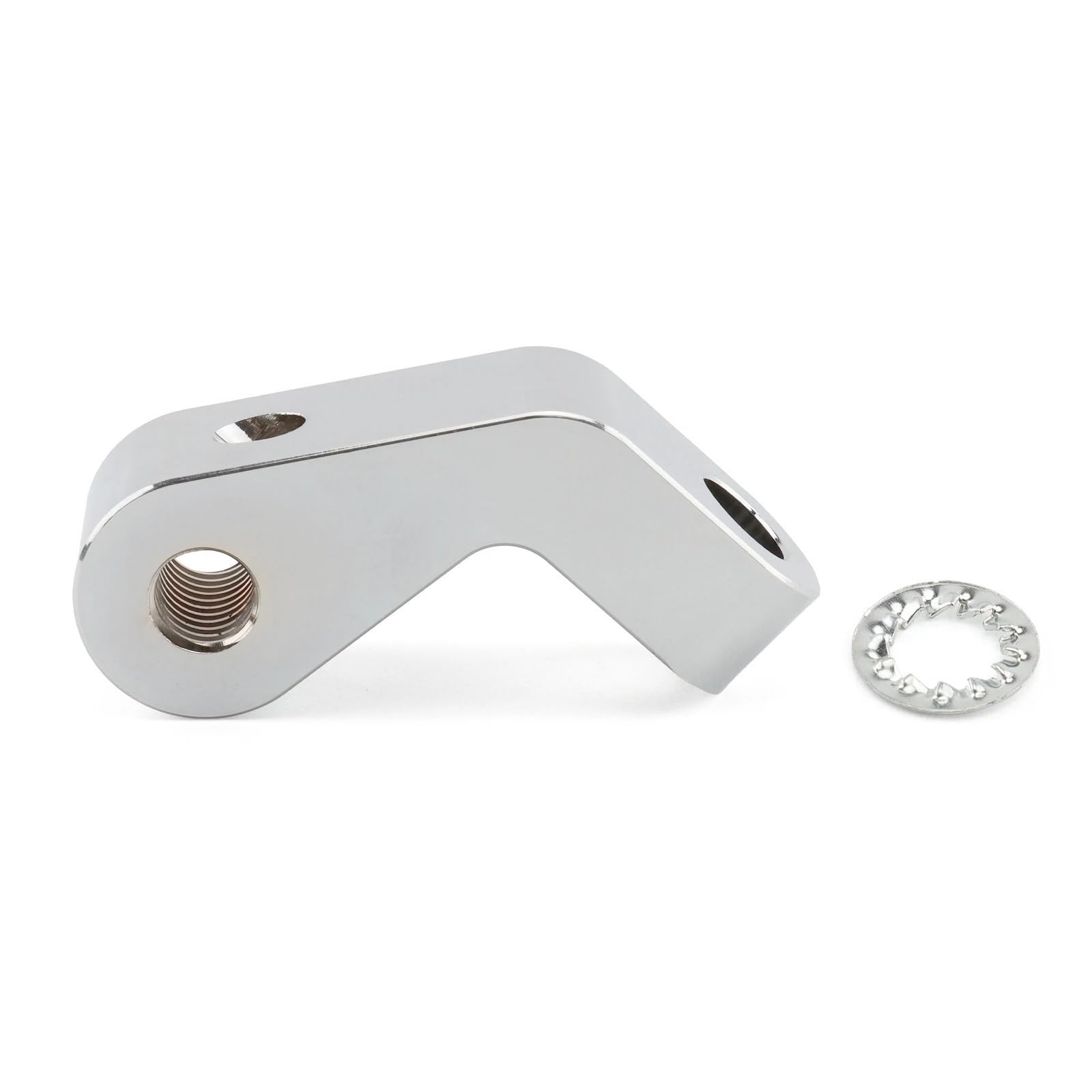 Light Tube Clamp Motorcycle Extended Headlight Mount Headlamp Bracket Fit for Harley Softail Touring Dyna Bobber Chopper Bike(Chrome)