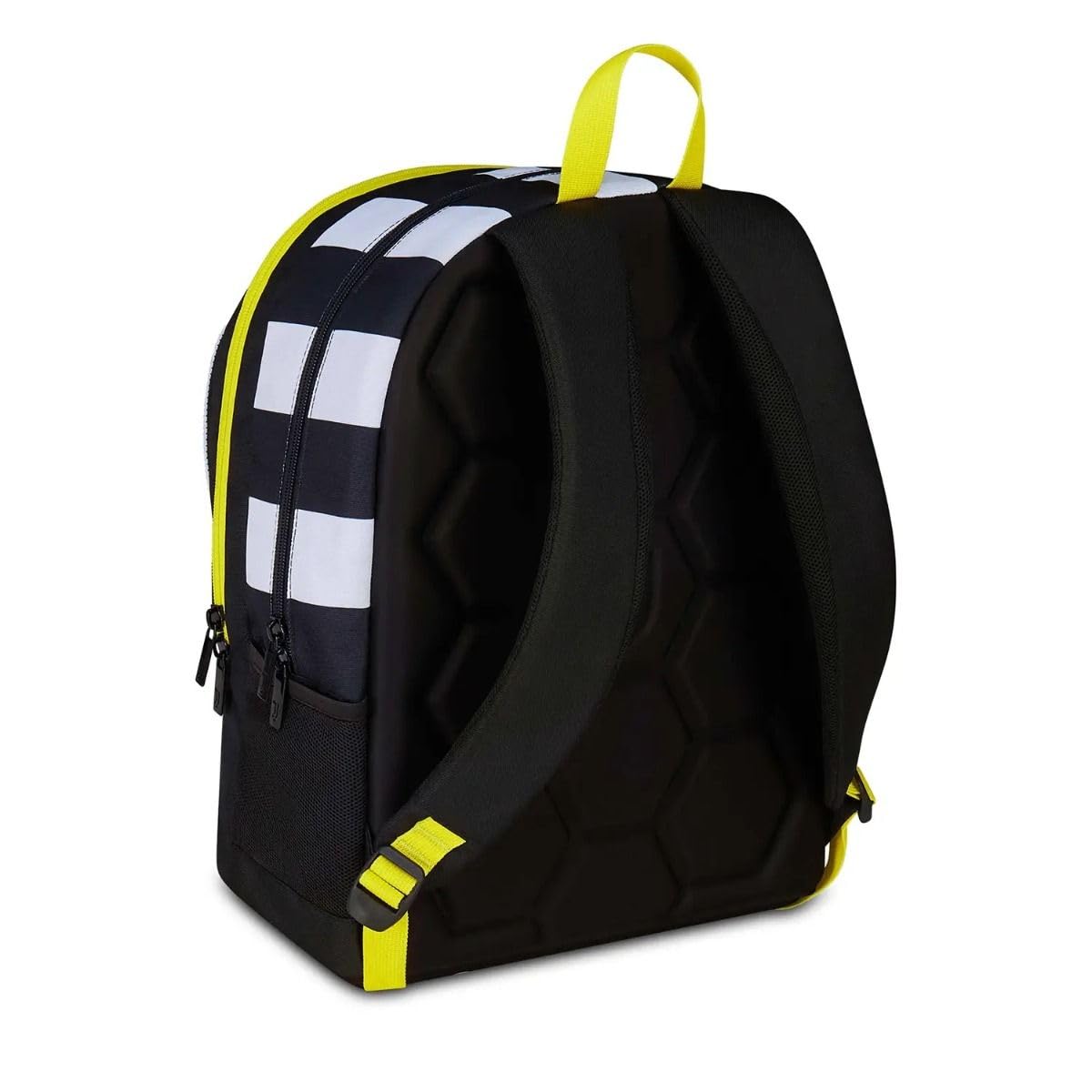 JUVENTUS Zaino scuola multiscomparto più astuccio 3 zip omaggio bianco e nero con colori a marchio