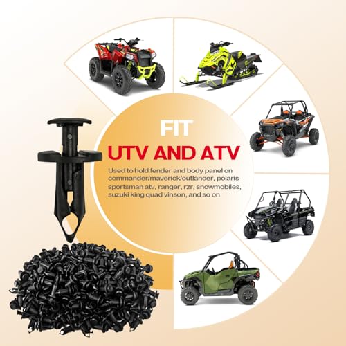 image for UNIGT 150pcs ATV UTV Body Fastener Rivets Push Pin Compatible with Can