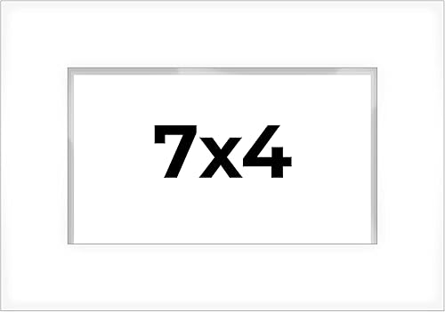 Marco de exhibición de caja de sombra blanca de 7 x 4 pulgadas de profundidad con plexiglás acrílico resistente a roturas, respaldo de tablero de