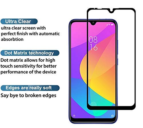Image of Screen Protector for Motorola Moto E6 Plus / E6s (Black) Tempered Glass Edge-to-Edge 6D Screen Guard With Installation Kit