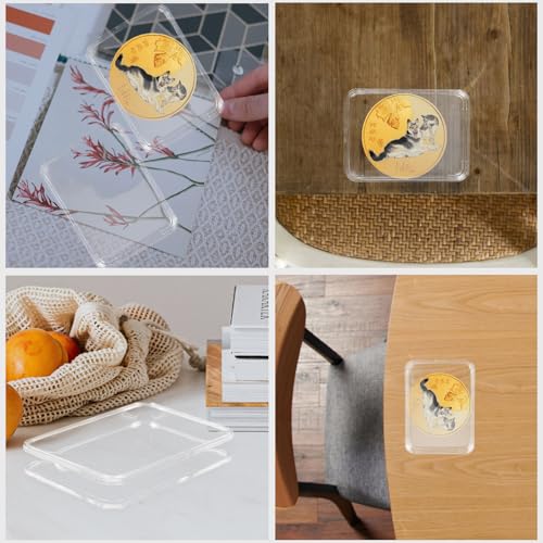 Cajas transparentes para almacenamiento de monedas, pack de 4 miniatura 6