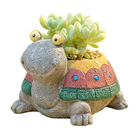 Youfui Cute Animal Shaped Cartoon Home Decoration Succulent Planter Flower Pots (Colorful Turtle) Cover
