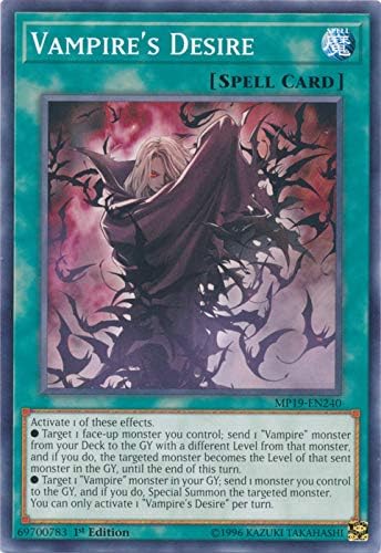 Yu-Gi-Oh! - Deseo del vampiro - MP19-EN240 - Común - 1ª edición - Mega Pack de lata de sarcófago dorado 2019