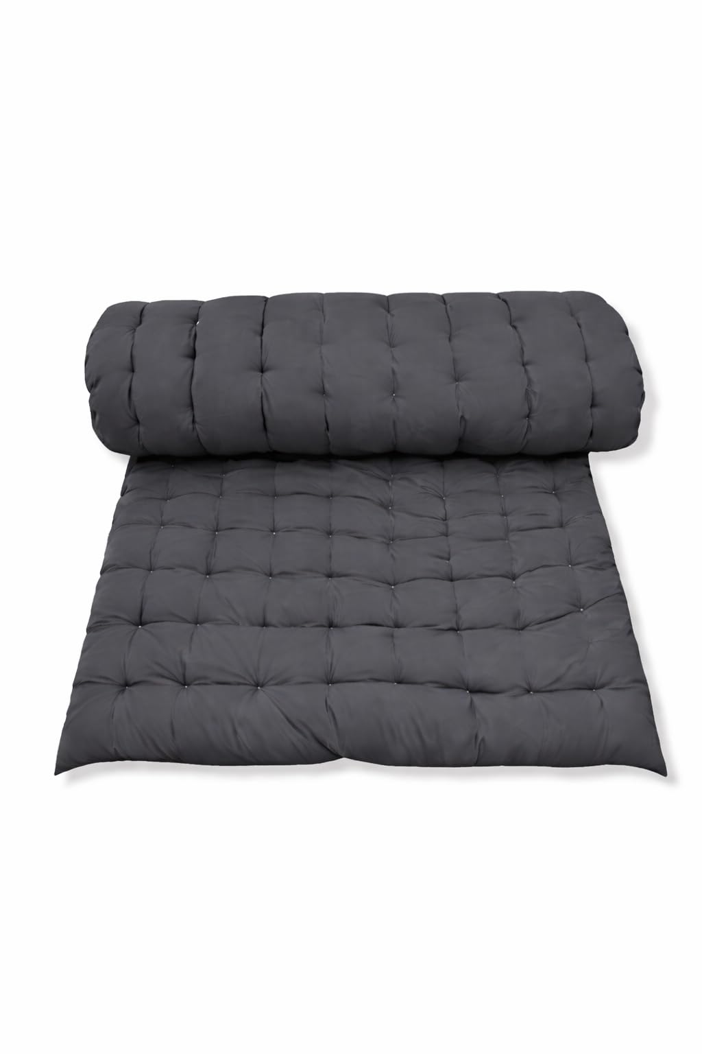 ATOOTFUSION Soft Cotton Quilt | Foldable Light Weight Filled Single Firm Cotton Quilt Mattress| Gadda (Solid Coloured, 1 Sleeping Capacity, 2.5 x 6 ft or 72 x 30 Inches) (Grey)-image-8