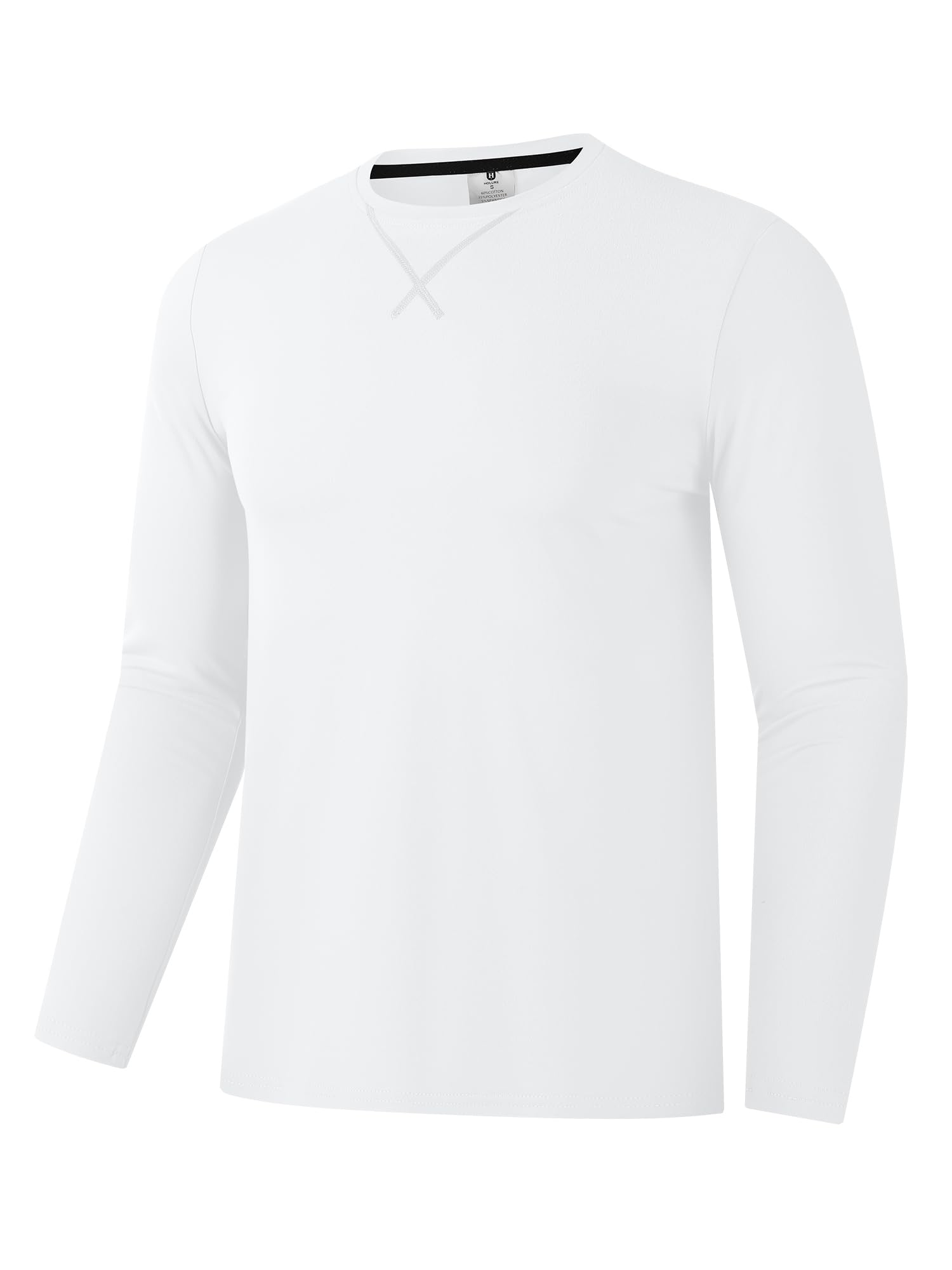 Holure Herren 1er-/3er-/5er-Packung Baumwollhemden für Männer, langärmelige Rundhals-Casual-T-Shirts, Klassische Regular-Fit-Hemden, Basics für den Winter