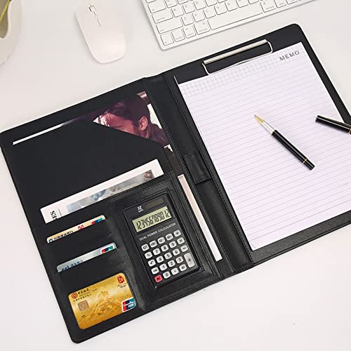 Porte documents A4 en cuir rose avec bloc-notes rechargeable 25 pages - 4