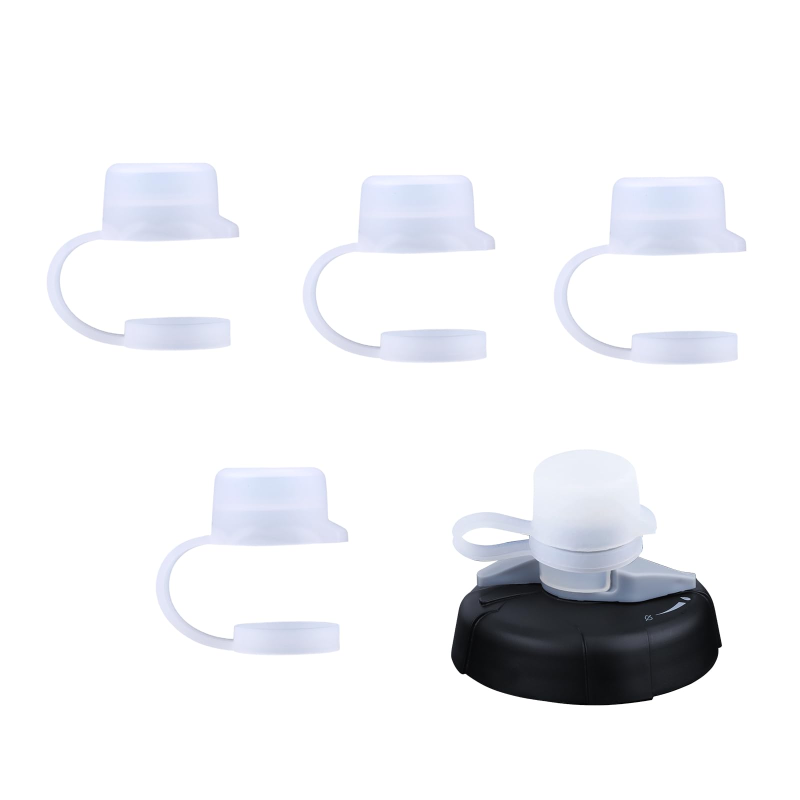 4pcs Mud Caps for Bottles, Transparent Bike Bottle Cap Top BPA Free Bike Water Bottle Mud Cap for Podium Peak Fitness Bottles Bike Bottle Cap Top