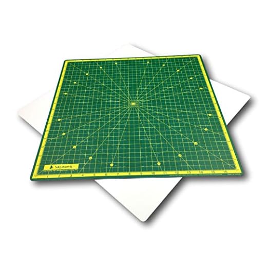 Skyhawk Self-Healing 18-Inch-by-18-Inch 360° Rotating Cutting Mat for Quilting with 17" Grid Lines