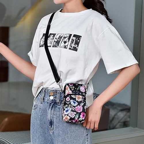 Crossbody Phone Bag-Print Small Purse for Women,Hands-Free Shoulder Bag for iPhone,Keys Lightweight Everyday Travel Purse2
