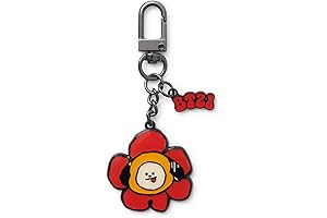 Flower Collection CHIMMY Metal Snap Keychain Key Ring Bag Charm with Clip