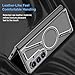 Electroplated Frame Z Shape Magnetic Case for Samsung Galaxy Z Fold 7 with Built-in Screen Protector, Camera Protection, Fit for Magsafe, Slim Fit, Carbon Fiber Plating Shockproof Z Fold 7 Phone Case