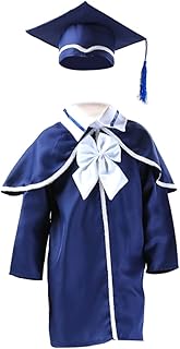 Amosfun De Formatura Preto Bonés De Formatura Para Crianças Presentes Azuis Roupas Para Meninos Dourados E Vestido De Formatura Pré-Escolar Vestidos De Formatura Infantil Chapéu