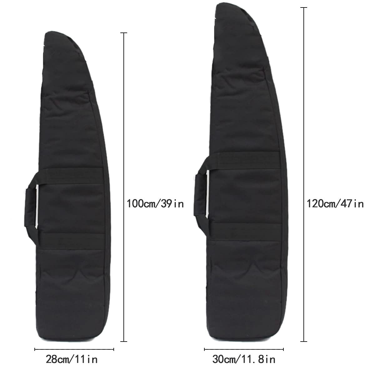Borsa per Fucile, Custodia Pera, Borsa per il Trasporto Custodia per Fucile Custodia a Tracolla per Zaino da Caccia Borse per Sport All'Aria Aperta/Black/47In