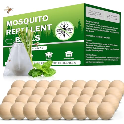 Mosquito Repellent Outdoor Patio 36 Balls - Mosquito Repellant Indoor & Outdoor for Yard Home Patio...