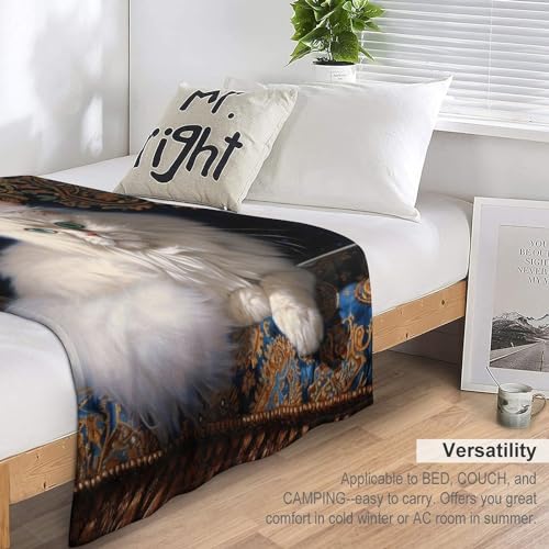 Couverture polaire chat plaid flanelle doux idée cadeau canapé lit - 7