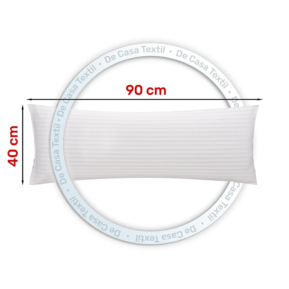 DECASATEXTIL®- Almohada para un Descanso de Calidad, con Funda cutí, núcleo de Fibra Hueca siliconada de Alta Densidad, indeformable, Lavable, hipoalergénica.-Pack 2-40 X 90cm