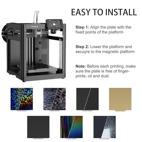 Image of 235x235mm Textured PEI Build Plate for Flashforge AD5M /AD5M Pro /AD5X
