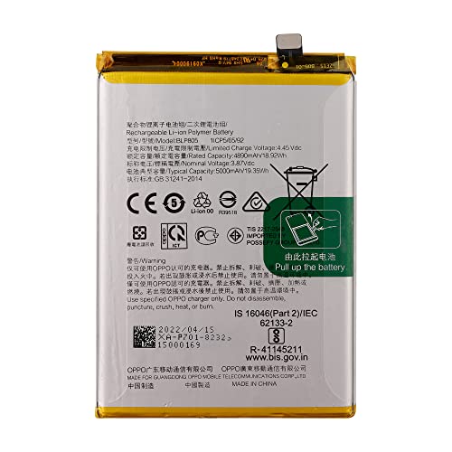 SWARK New Rechargeable Battery BLP805 Compatible with OPPO A53 4G CPH2127, CPH2131 & A32 & A54 4G A74 5G A53S A16 A54S with tools