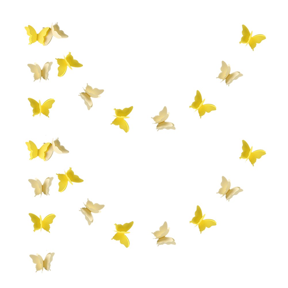 zilue Butterfly Banner Decorative Paper Garland for Wedding, Baby Shower Birthday Theme Decor 110 Inches Long Pack of 2 Pieces Yellow