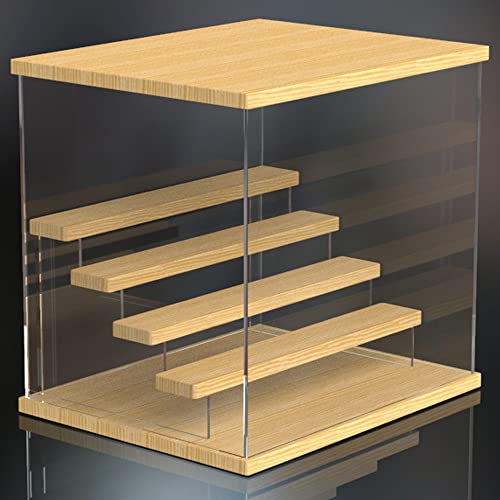 ACRLIE Vitrine pour Collection, 5 Étagère Acrylique Vitrine pour Figurine, Objet Manga, Amiibo, Vitrine Comptoir Transparente avec Porte, Déco Boîte Plexiglas pour Salon