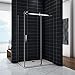 Box Doccia Angolare Porta Scorrevole con Parete Laterale 120x80x195 cm Vetro Temperato Trasparente 8 mm Easyclean Anticalcare Telaio Cromo Lucido
