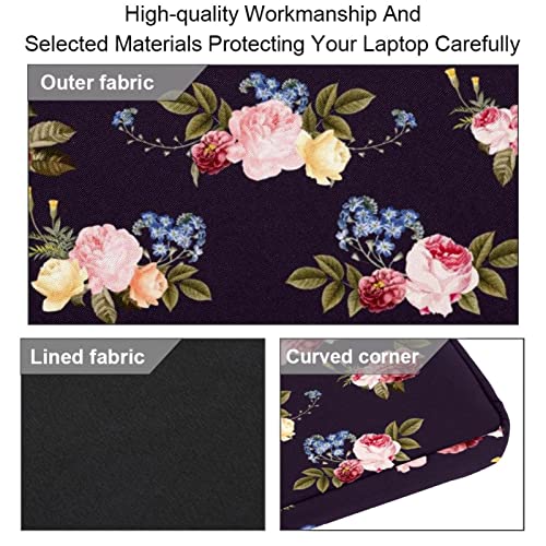 Pochette ordinateur portable 13 pouces fleurie contre les impacts - 3