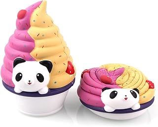Totority Brinquedos Brinquedo De Sorvete Brinquedos De Descompressão Panda Brinquedos Lento Subindo Brinquedos Subindo Panda Sorvete Espremer Estresse Brinquedo Lento Rebote