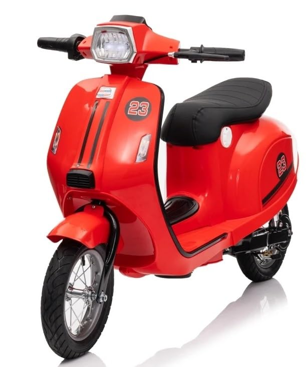 Scooter-Moto Infantil 24v Retro Vehículo Rojo - Niños + 5 años