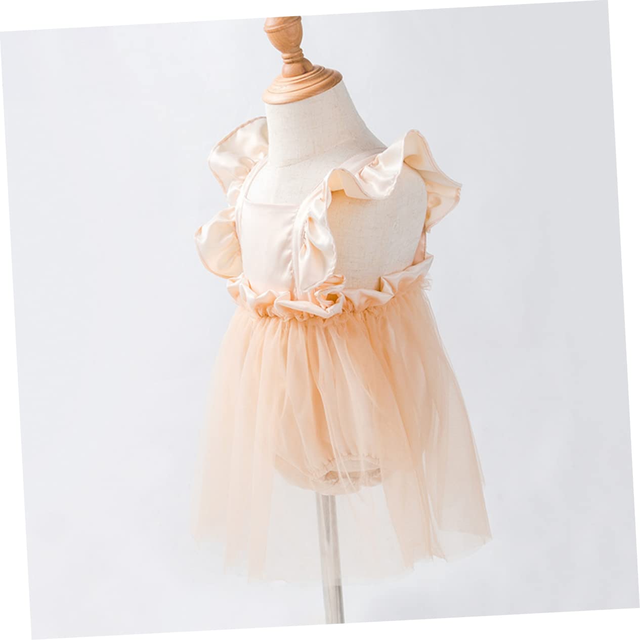 VICASKY Vestido Estilo Mameluco con Manga voladora ropita Bebe Recien Nacido Set Bebe Recien Nacido Vestido de Princesa de Tul s para niñas de tutú de niña Nylon