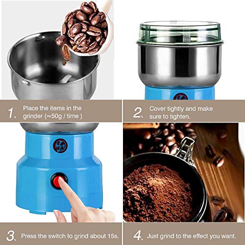 Multifunction Smash Machine, Electric Coffee Bean Milling Smash Grain Grinder Grain Mill Machine, Household Cereals Grain Seasonings Spices Machine Grinder for Daily Use. - Thumbnail 2