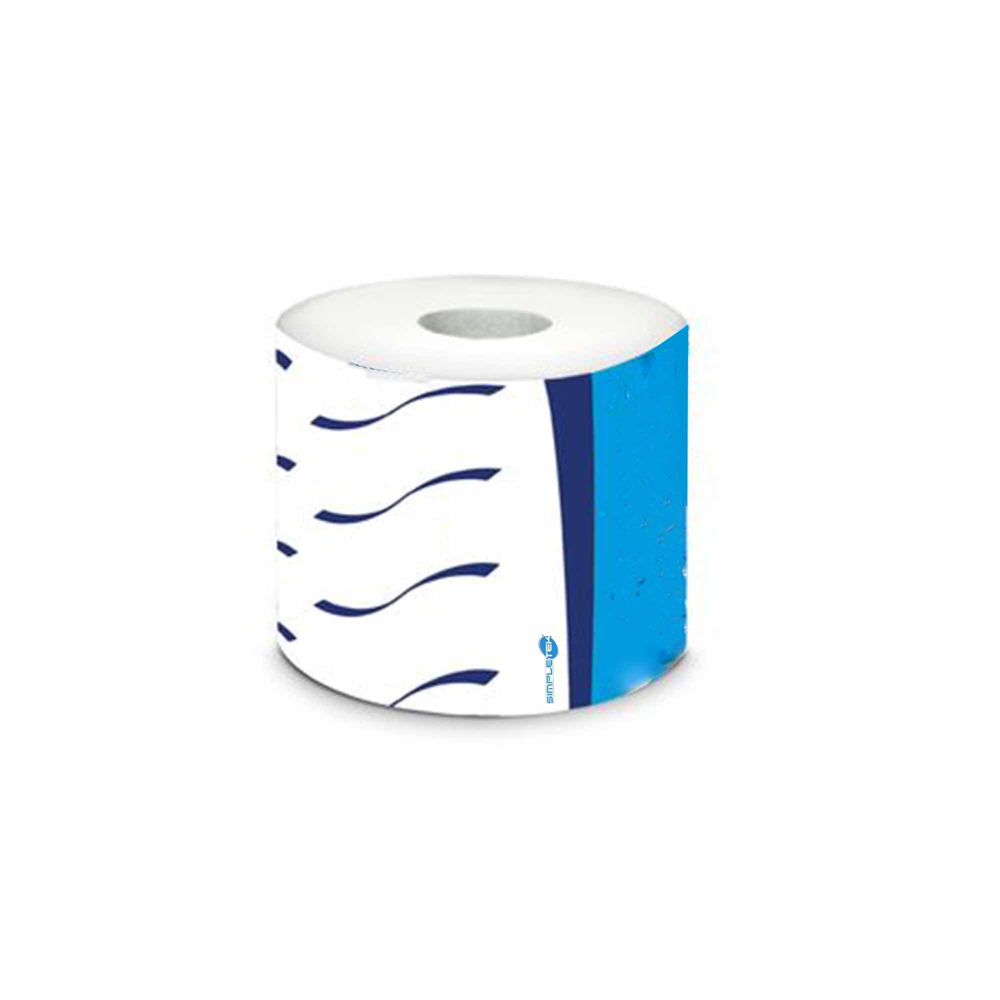SIMPLETEK - Carta igienica professionale e Goffrata | 2 Veli Pura di Cellulosa | Morbida - Ecolabel | Confezione da 48 Rotoli