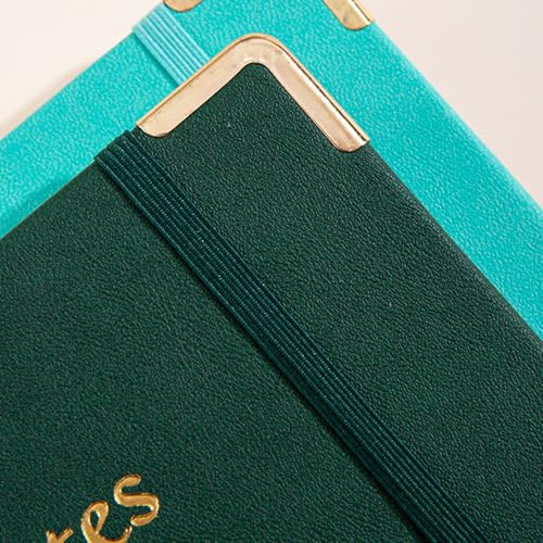 Carnet de notes à spirale avec règle amovible et couverture souple en cuir - 6
