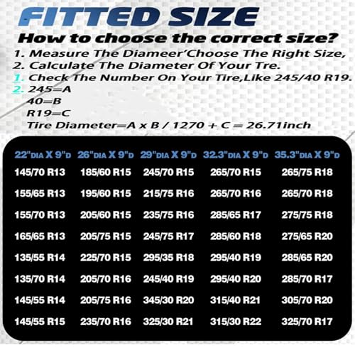 Image of Tire Covers 4 Pack, Trailer,RV,Camper,Truc,SUV,Boat Wheel Cover for Paint Masker /Protection, Tough Covers UV Resistant Dustproof Water,Bring Windproof Buckle (FitsTire Diameters 24 inch-26 inch,Black)