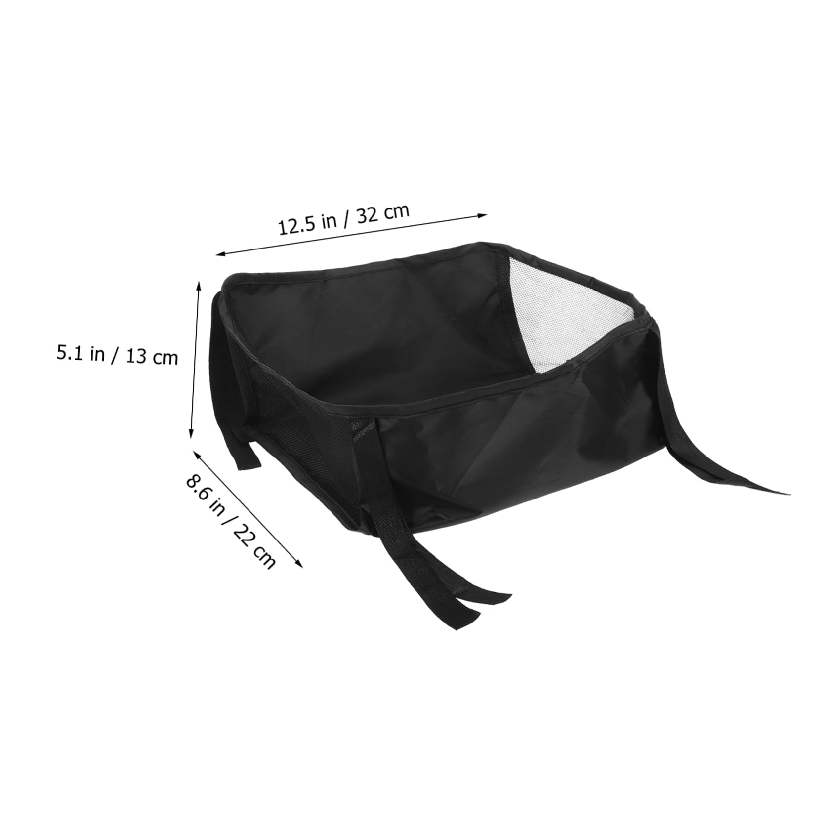 ERINGOGO Borsa Portaoggetti per Passeggino Nero Oxford, Organizer Fondo Carrozzina Multipurpose e Sicura per Passeggini da Esterno e Shopping