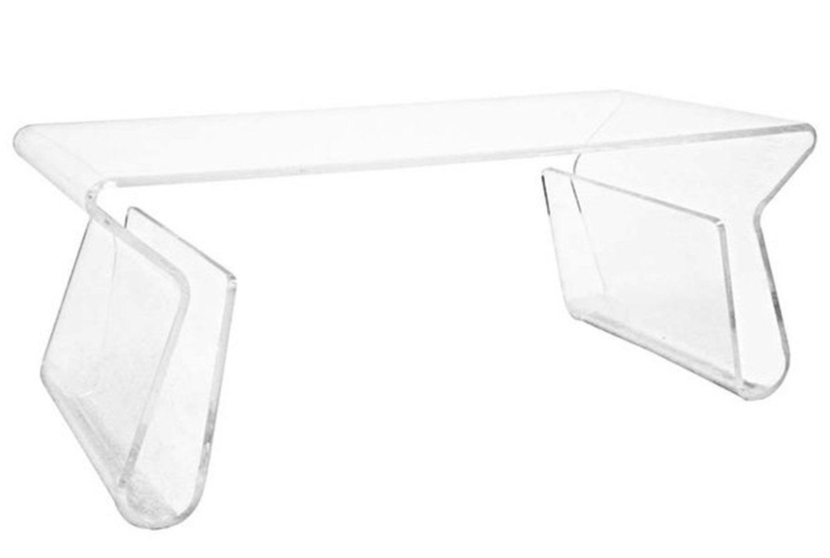 Mod Made Modern Magazine Rack Coffee Table, Clear