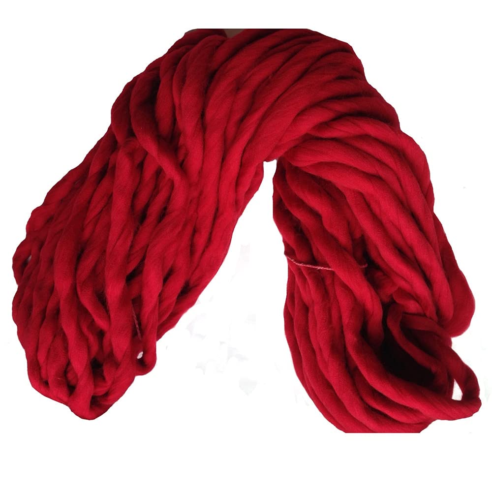 Laine Arc-en-Ciel Super épaisse, Laine Douce, Fil à Filer pour Tricoter à la Main, Laine au Crochet (Couleur : Bleu Clair) (Noir)