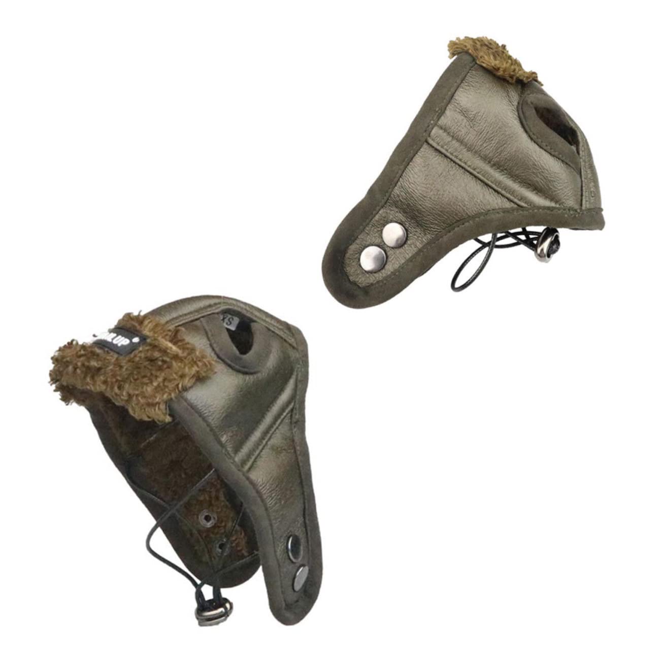 Didiseaon Creative Pet Pilot Hat for Dogs and Cats, Pu Material Costume with Simple Design, Available in Brown L Size, for Pet Costume Parties and Outdoor Use