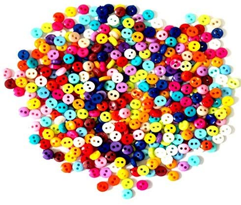 200Pcs 8.5mm Round Resin Plastic Mini Tiny Embellishments Buttons Sewing Tool De
