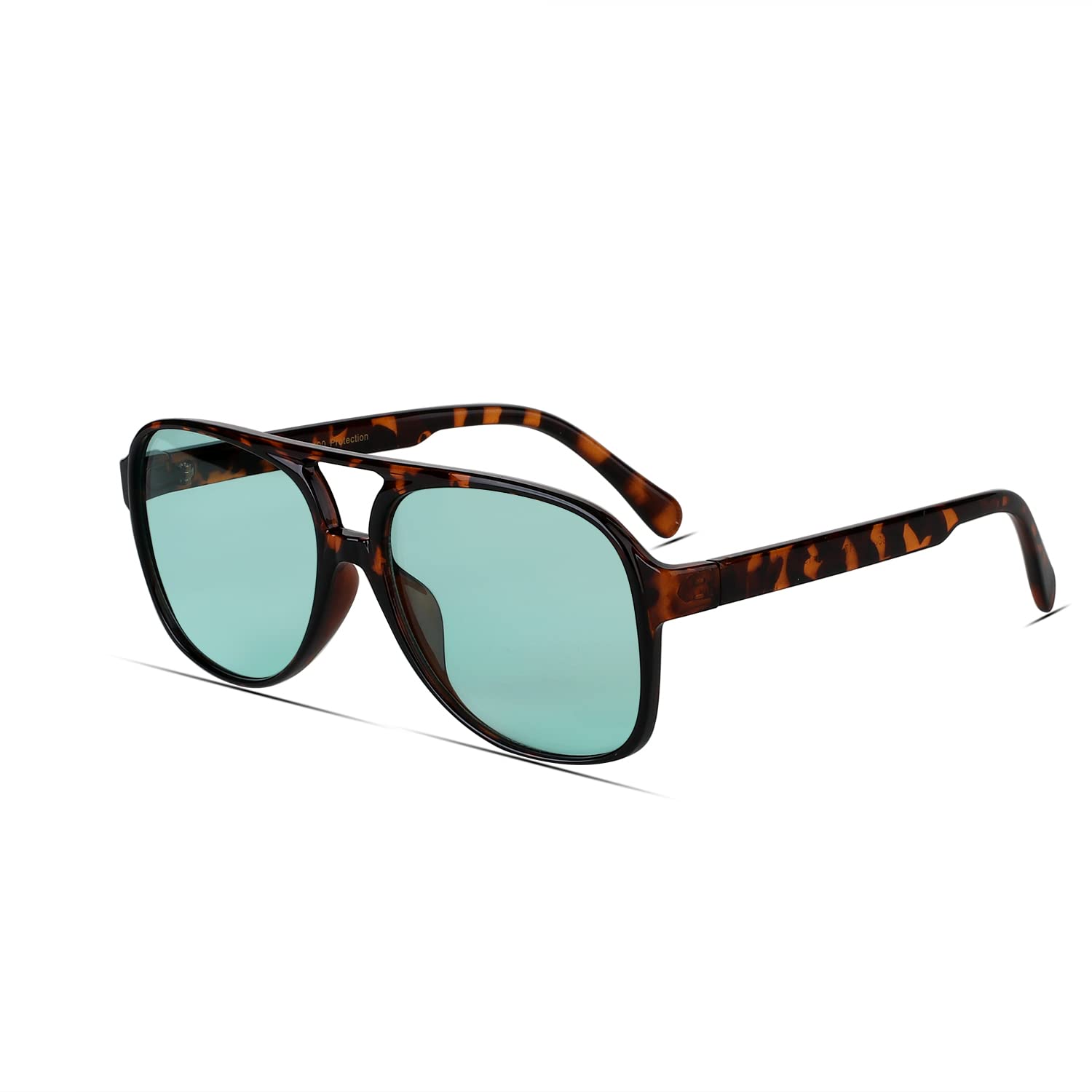 Freckles Mark Vintage Retro 70s Sunglasses for Women Men Classic Large Square Aviator Trendy Glasses